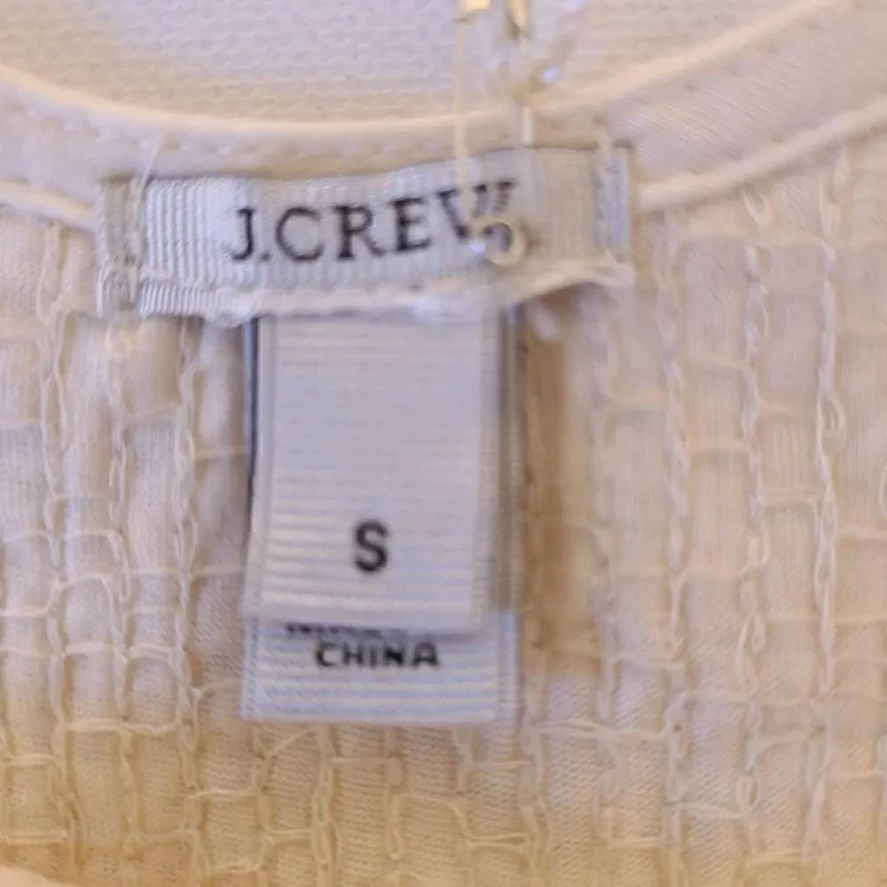 NWT J Crew Womens Sleeveless Tank Top Sequin Cotton Cream Small - Picture 4 of 12